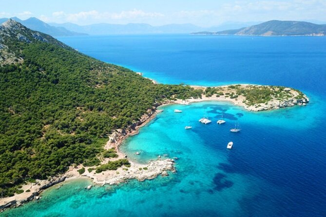 3 Island Cruise from Athens Unlimited Food Wine and Scenic Views - Getting from Athens to the boat, with pickup that is mostly painless