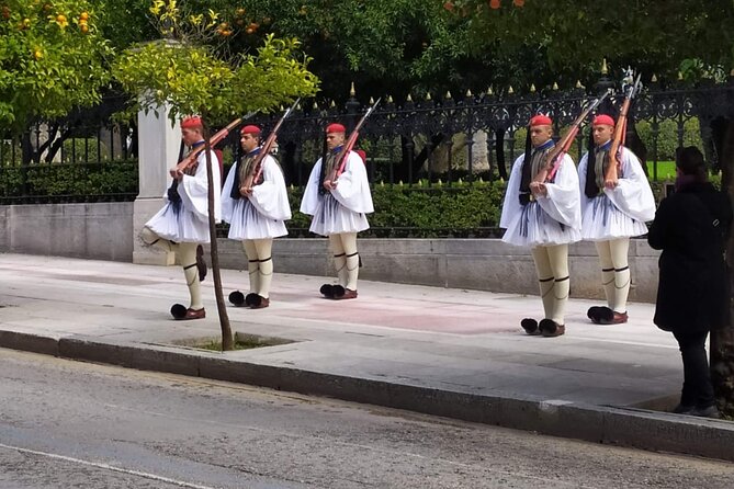 "All Day Tour Athens & Corinth:Highlights & Path of Apostle Paul" - Parliament Square and the National Garden break from the crowds
