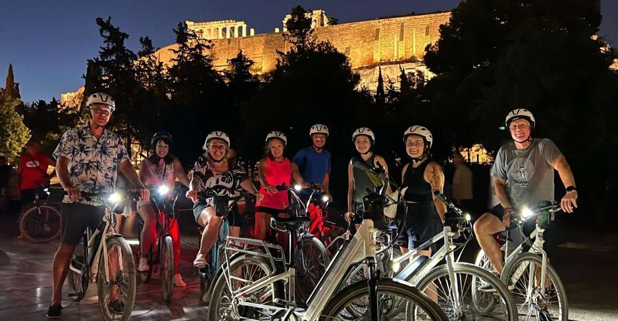 Athens: 2-Hour Highlights Tour by E-Bike After Sunset - Irodou Attikou break and photo time: a sanity pause at the right moment
