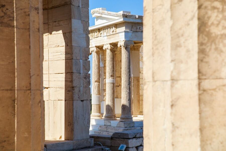 Athens: Acropolis Guided Tour and Old Town Food Tasting - Start on the South Slope: Dionysus Sanctuary, Asklepieion, and the Theater