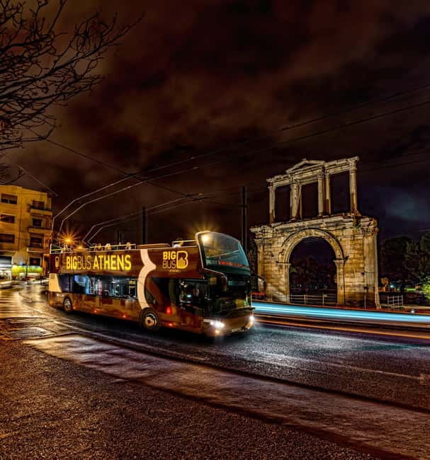 Athens: Big Bus Live-Guided Night Tour by Open-Top Bus - How the Big Bus Night Tour Plays in 50 Minutes