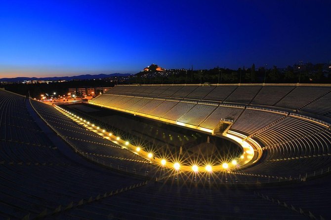Athens By Night Driving Tour (Highlights) , and Dinner time - Zeus Olympius Temple stop, big ruins in a short window