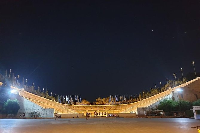 Athens By Night Driving Tour (Highlights) , and Dinner time - Kallimarmaro Stadium, the quick photo stop that still lands