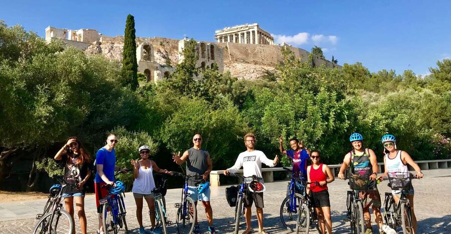 Athens: City Bike tour with Acropolis Visit Option - Acropolis perimeter stops: Panathenaic Stadium, Zappeion, and the guard change