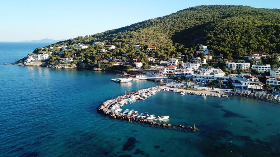 Athens: Full-Day Island Hopping Cruise with Lunch & Transfer - Agistri Island: pine-clad cliffs, turquoise water, and village strolls