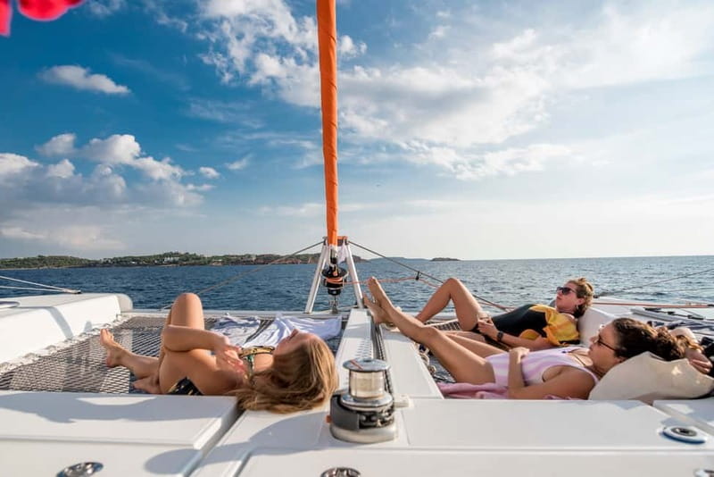 Athens: Half-Day Morning Catamaran Cruise with Meal & Drinks - Sailing the Athenian Riviera Toward Vouliagmeni Bay