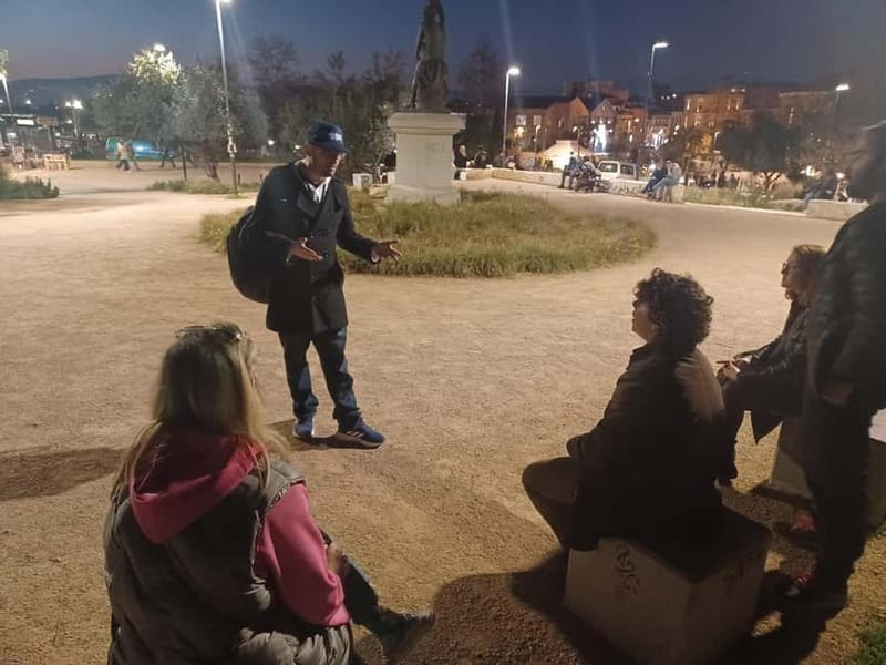 Athens: Horror Mythology Evening Tour with a Guide - Apostolou Pavlou street and the “beauty turned monster” moment