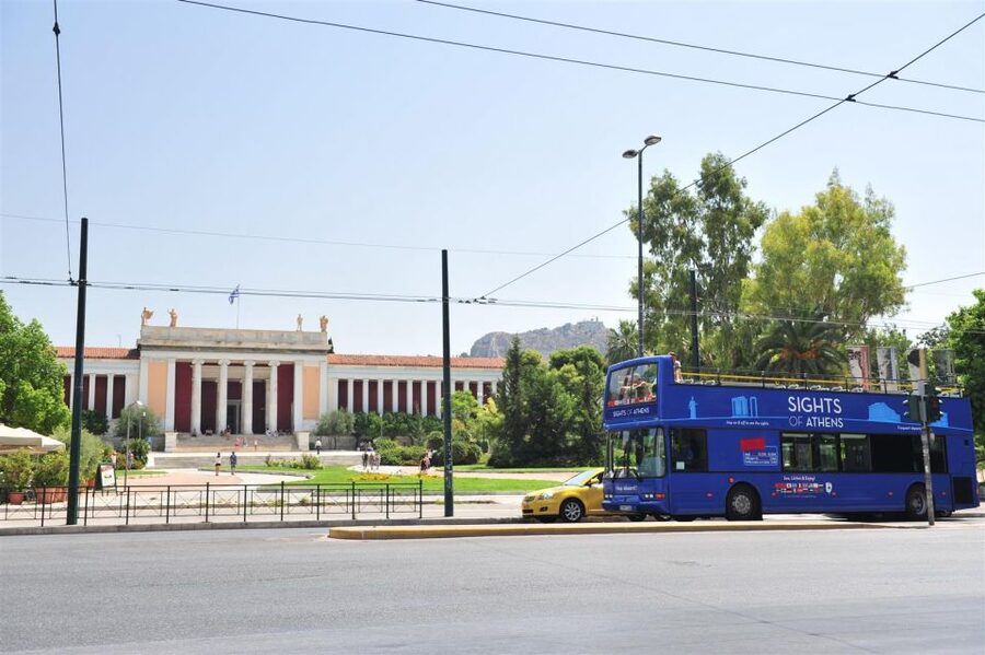 Athens: Island Cruise with Lunch & Hop-On Hop-Off Bus Ticket - Agistri: pine-covered cliffs, swimming chances, and village strolls