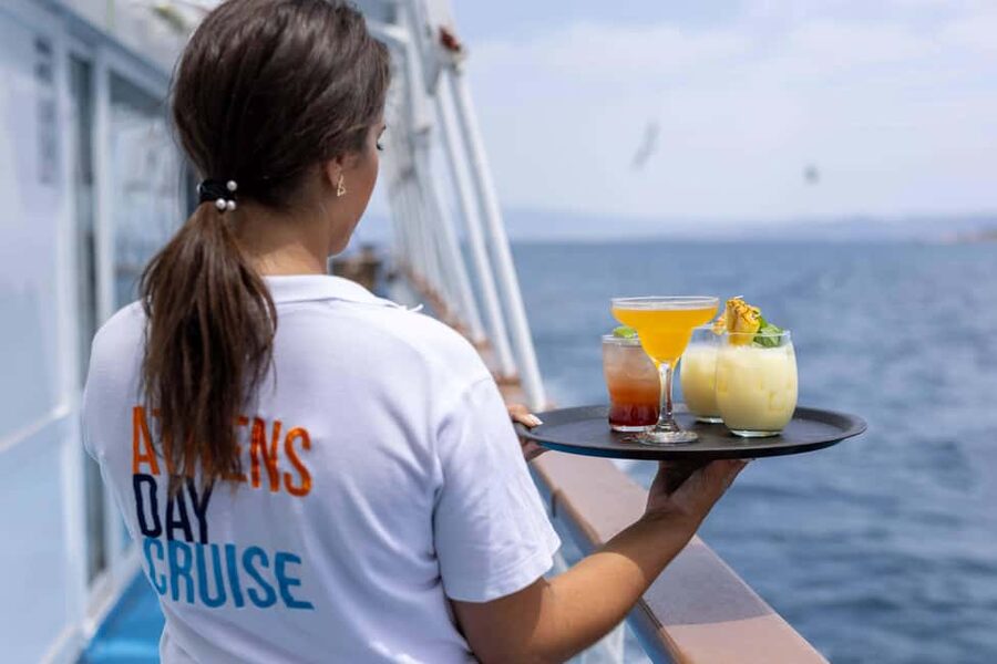 Athens: Islands Swimming Day Cruise. DJ, Lunch & Drinks inc. - On Board Vibes: DJ Sets, Beanbags, Bars, and the Party Build-Up