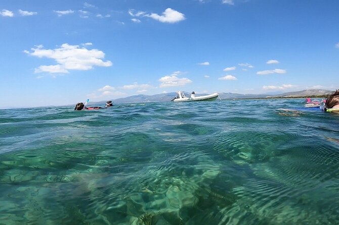 Athens, Nea Makri: Guided Small Group Snorkeling Boat Excursion - Marathon Cape and Paralia Marathona: what your first snorkeling stop feels like