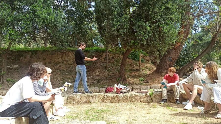 Athens: Philosophy Experience at Plato's Academy Park - A short debate game that tests Plato in modern life