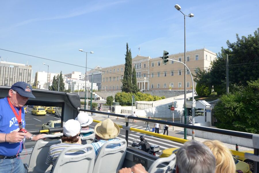 Athens, Piraeus, and Coastline: Blue Hop-On Hop-Off Bus - Audio, Wi-Fi, and earphones: getting the most from the onboard setup
