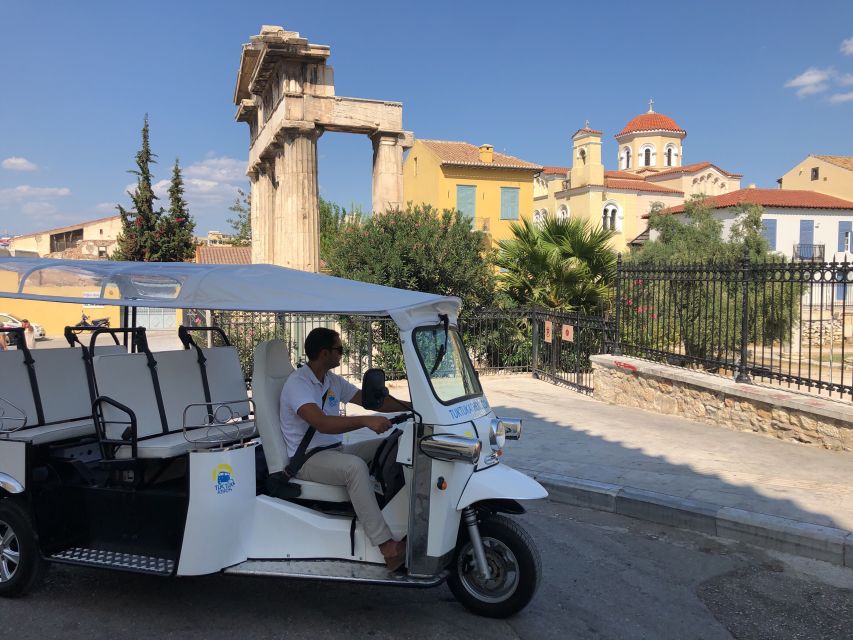 Athens: Private Evening Sightseeing Tour by Electric Tuk-Tuk - Monastiraki and Psiri after dark: where Athens feels most playful