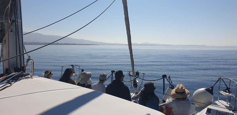 Athens Riviera Private Catamaran Cruise with Meal and Drinks - A Second Stop Near Voula, Plus Possible Hydrousa Time