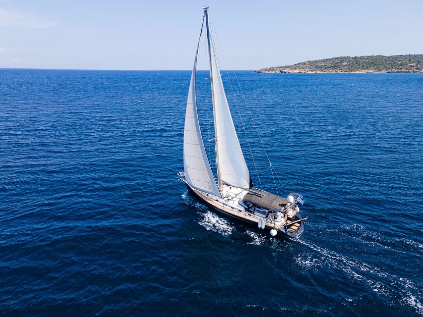 Athens Riviera: Private daily sailing cruise with lunch - Ydrousa Island: sun time, clear water, and snorkeling gear