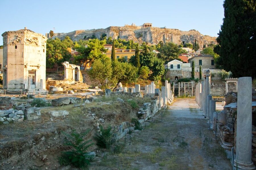 Athens: Roman Agora & Ancient Agora E-ticket & 2 Audio Tours - Getting into the Roman Agora: Gate of Athena and Tower of the Winds