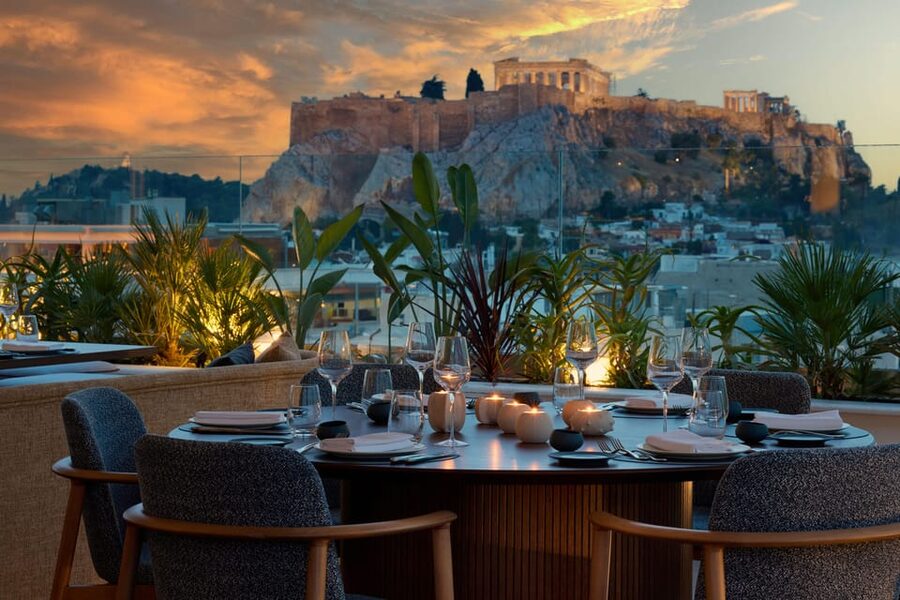 Athens: Rooftop Fine Dining at Whispers Restaurant - What Whispers Rooftop Setting Feels Like at Night