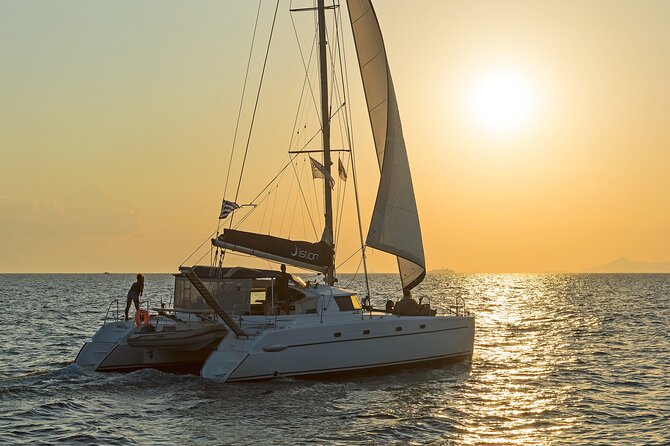 Athens Semi Private Sunset Catamaran Cruise with meal & drinks - Snorkeling Gear Included: What You Actually Do During the Two Swim Stops
