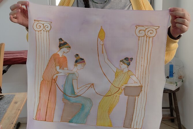 Athens: Small Group Silk Scarf Art Workshop with Greek Themes - How beginner-friendly silk painting actually works