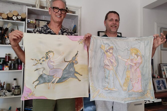 Athens: Small Group Silk Scarf Art Workshop with Greek Themes - The small-group format, and why it changes the feel