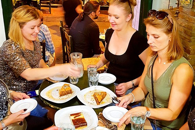 Athens Street Food Walk - Monastiraki finale: baklava-style sweets with ice cream