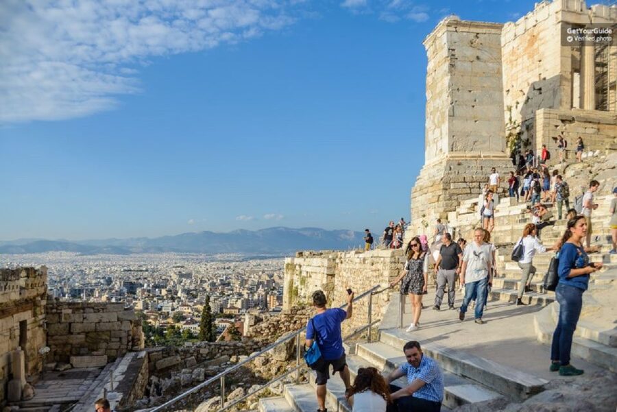 Athens: The Acropolis Walking Group Tour with a French Guide - Pace and comfort: uphill walking is the main trade-off