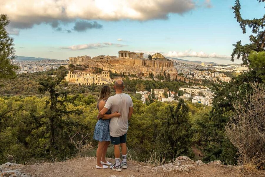 Athens: Ultimate Hills Climb! - Philopappou Hill: Acropolis on one side, the sea horizon on the other