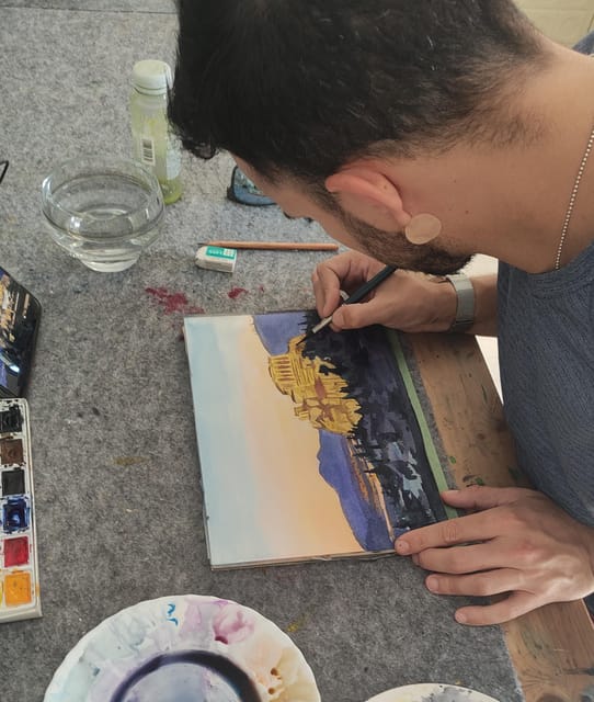 Athens: workshop for painting landscape with local artist - Painting Greek scenery you can actually recognize: houses, domes, coasts, and olive groves