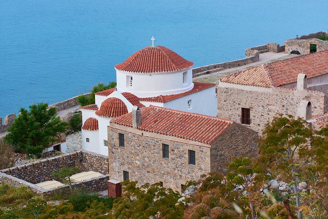 Best of Greece: 7-Day Tour to Real Greece of the Peloponnese, Delphi and Meteora - Day 2: Parnon coast coffee, monastery views, and the medieval fortress of Monemvasia