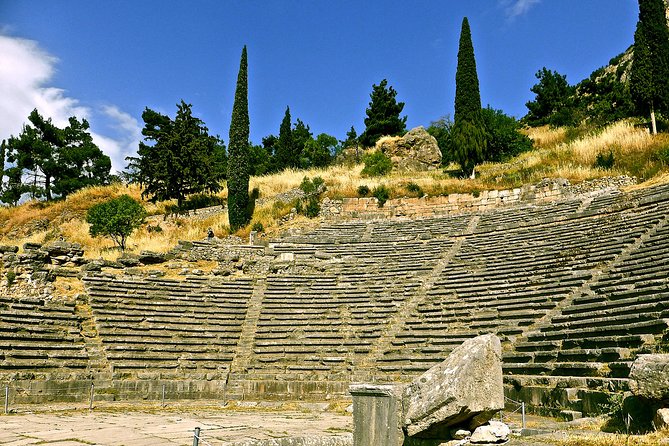 BEST PRIVATE TOUR TO DELPHI: Delphi Arachova Hosios Monastary - Delphi Archaeological Site: Apollo, Terraces, and the Oracle Area