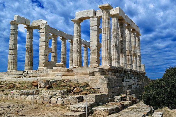 Cape Sounio, Poseidon Temple (5 hours). Day or Evening/ Sunset tour - Sounio Beach: swim time, small cafe, and summer crowd reality