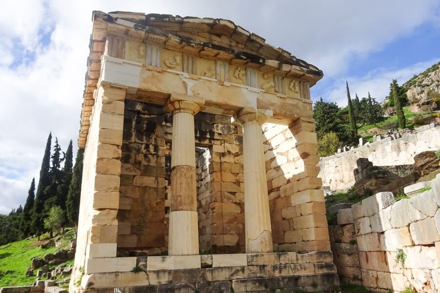 Delphi 2Day Tour with guide,tickets,Overnight & hotel pickup - Day two free morning: Tholos, Castalia spring, and the Delphi village