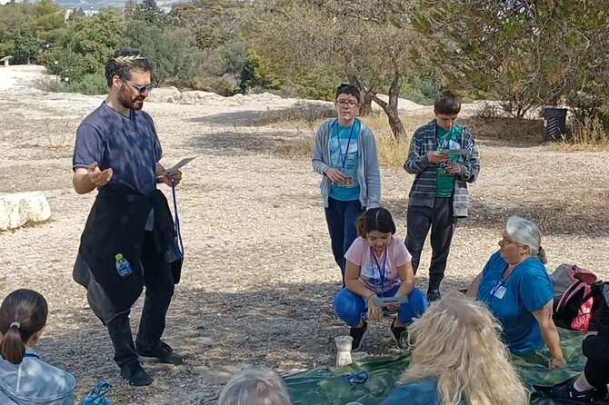 Democracy Experiential Workshop Activity on Pnyx hill, Athens - The uphill walk and the vema: standing where speakers once stood
