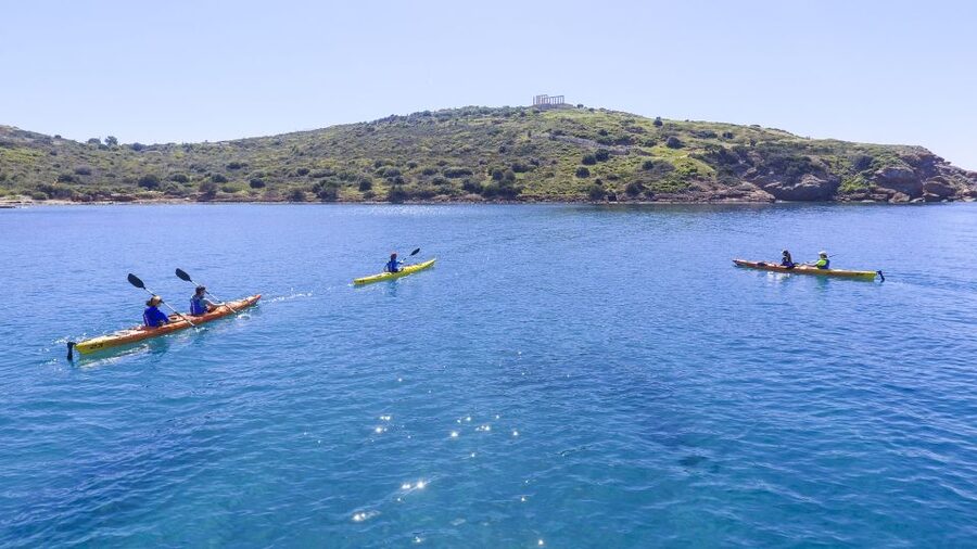 From Athens: Cape Sounion Guided Kayaking Tour with Lunch - From Athens pickup to the Akrogiali launch spot