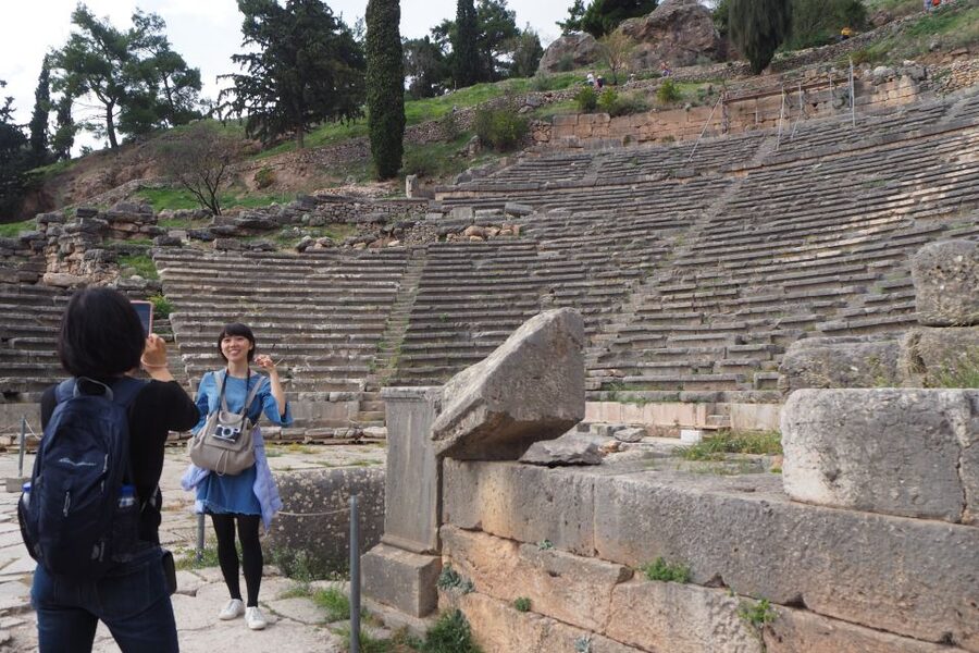 From Athens: Day Tour to Delphi - Omphalos, the Treasury of the Athenians, and Apollo Temple remains