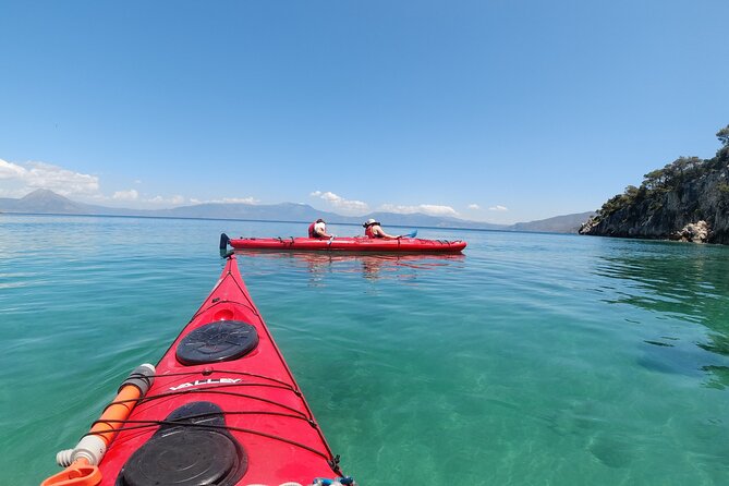 From Athens Half Day Sea Kayak Tour at the Corinthian Gulf - Stop 2 at Alkyonidos Beach: a guided meet-and-take-a-breath pause