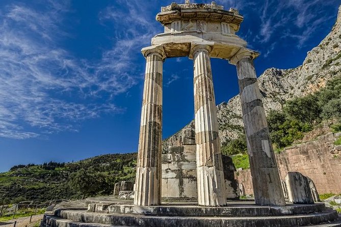 ''Full-Day Tour of Delphi-Byzantine Monastery of Hosios Loukas'' - The Delphi Ruins: Temple of Apollo, Tholos Photos, Theatre Views, and the Stadium