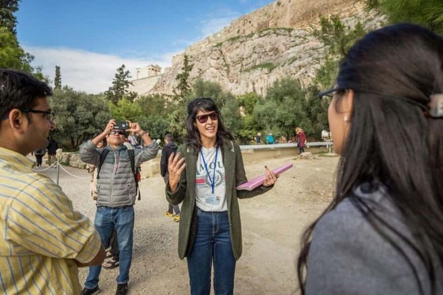 Guided walking tour of Acropolis with bus city tour - The Viewpoint Payoff: City and Sea from the Hilltop
