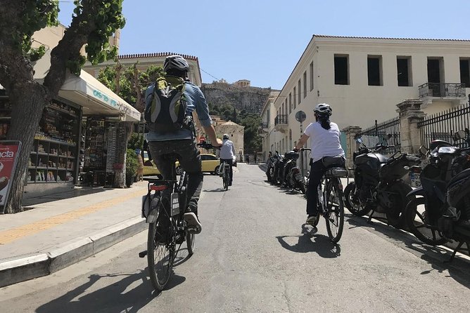 Historic Athens Views of the City eBike Tour - Nymphs Hill and Herod Atticus Odeon: starting under the Acropolis