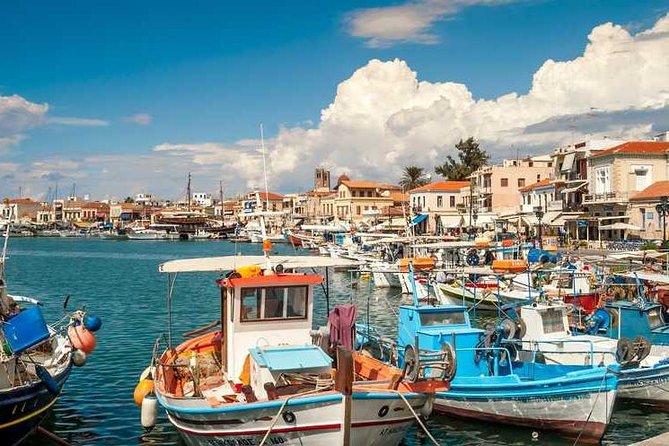 Hydra-Poros-Aegina Islands One Day Cruise With Live Music Dancing & Buffet Lunch - Stop 2: Poros, pine trees, white houses, and a short walk