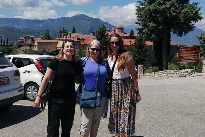 Mystic Delphi in a Full Day Private Tour - Lunch with a view back toward Itea