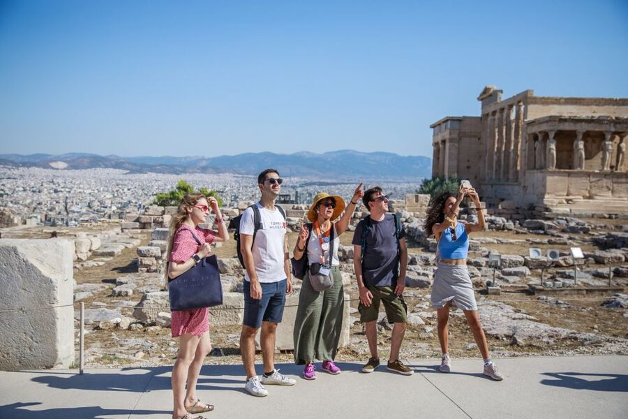 Private Guided Tour: Athens, Acropolis and Acropolis Museum - Entering the Acropolis from the south slope, with the theater first