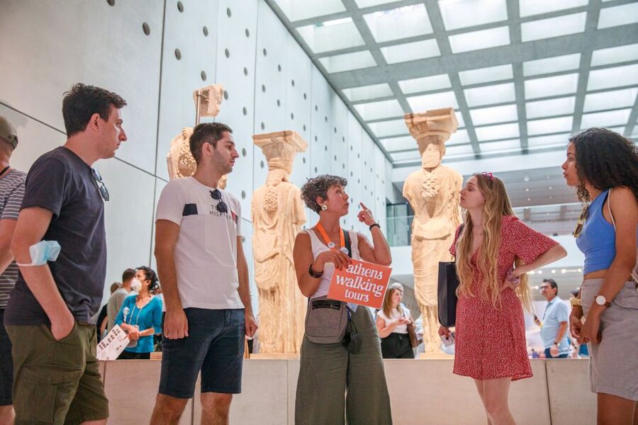 Private Guided Tour: Athens, Acropolis and Acropolis Museum - Inside the Acropolis Museum, where the stones meet the excavation