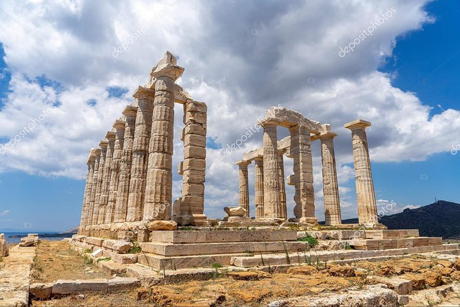Snorkeling and swimming tour to the Poseidon's temple at Sounio cape - Legrena Beach time before the temple moment