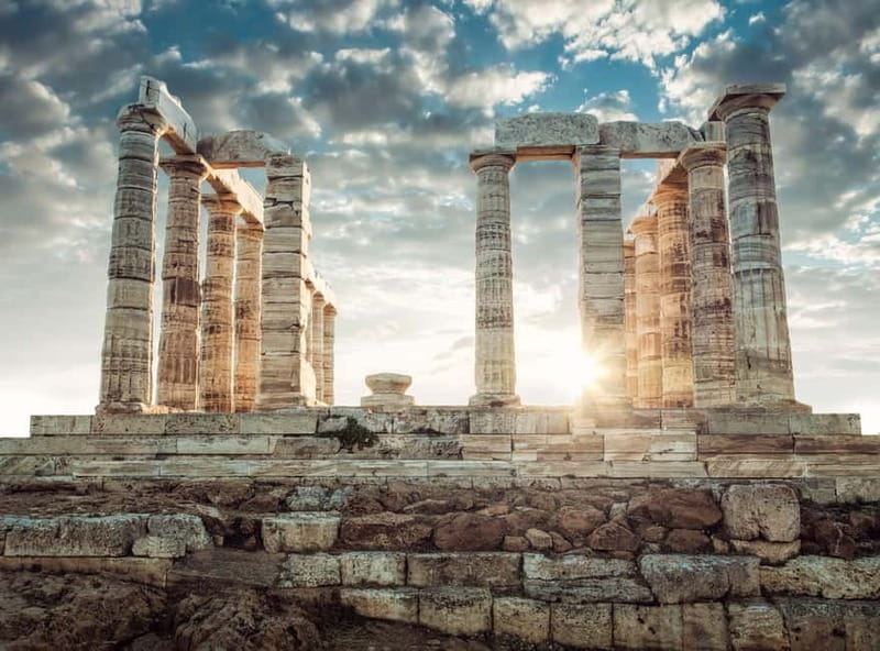 Sounio Sunset & Athens Riviera Private Licensed Guided Tour - Temple of Poseidon at Cape Sounion, ruins, myths, and the view from 60m up